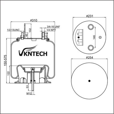 AIR SPRING Firestone W01-358-9786 REPLACE BY VKNTECH 1K9876