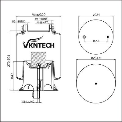 AIR SPRING WATSON&CHALIN AS-0057  TRIANGLE 8448 6373  Contitech 9 10-21 P 448  Firestone W01-358-9370 1T15M-11  Goodyear 1R12-440 1R12-503 REPLACE BY VKNTECH 1K9370