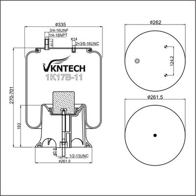 TRAILER AIR SPRING NEWAY 90557243  Contitech 10 10-21 P 964  Firestone W01-358-8744 1T17B-11 REPLACED BY VKNTECH 1K8744