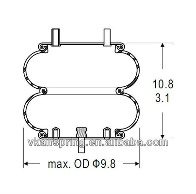 Double Convoluted Air Spring/Air Suspension W01-358-6949/Air Bags Air Ballons FD200-19 506