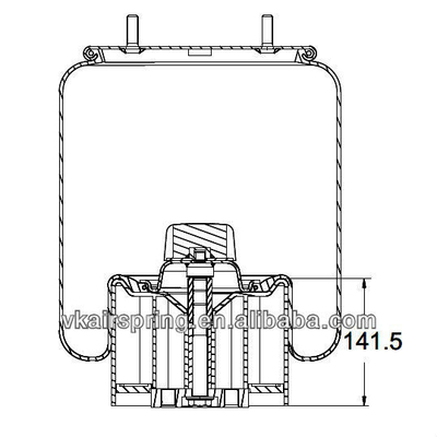 Gas Filled Truck Air Spring W01-358-9547 Goodyear 1R12-712 For Air Ride Suspension System