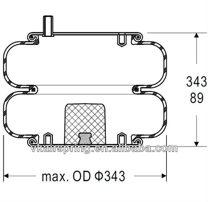 001475 Industrial Rubber Air Spring 2B12-324 Air Suspension Spring Parts