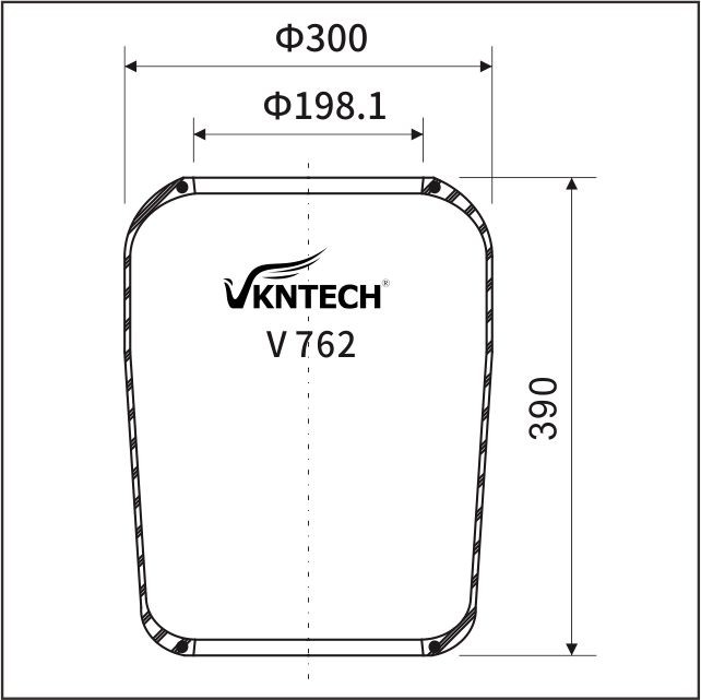 4.731.013.000 Bus Air Springs 1R2D 390 360 Goodyear 9010 Semi Trailer Air Bags VKNTECH V762