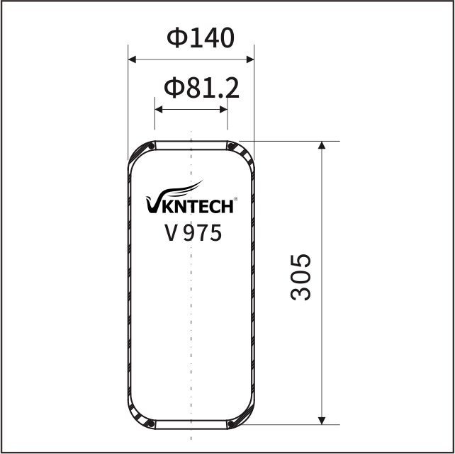 W01-095-0439 Bus Air Bag 975N Gas Filled Trailer Air Springs 6453741 VKNTECH V975