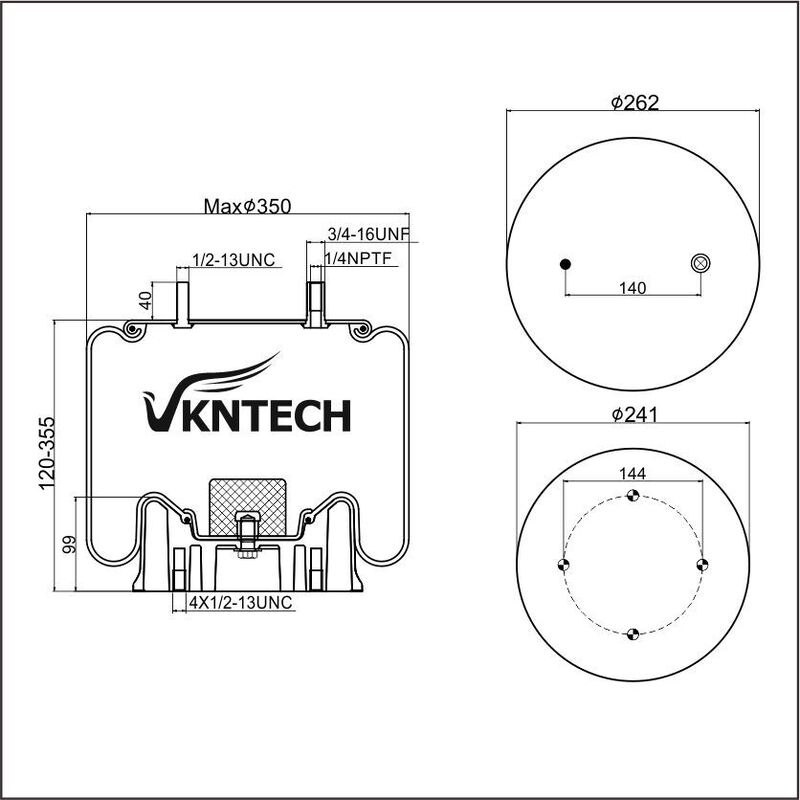 AIR SPRING WATSON & CHALIN AS-0084  RIDEWELL 1003588752C  SUSOENSIONS INC. 201642 REPLACED BY VKNTECH 1K8752