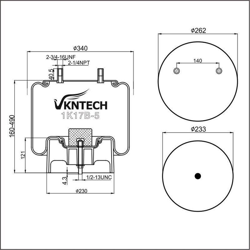 TRAILER AIR SPRING NEWAY 90557119 (AR92-17) (AR93-17)  Contitech 10 10-15 S 453  Firestone W01-358-9922 1T15M-7.5  Goodyear 1R12-498 1R12-911 566243097 REPLACED BY VKNTECH 1K8751