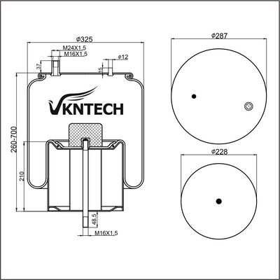 TRUCK  AIR SPRING FOR  V.I 5.010.239.971 5.010.557.356  Contitech 4911NP03  Goodyear 1R13-714 REPLACED BY VKNTECH 1K4911