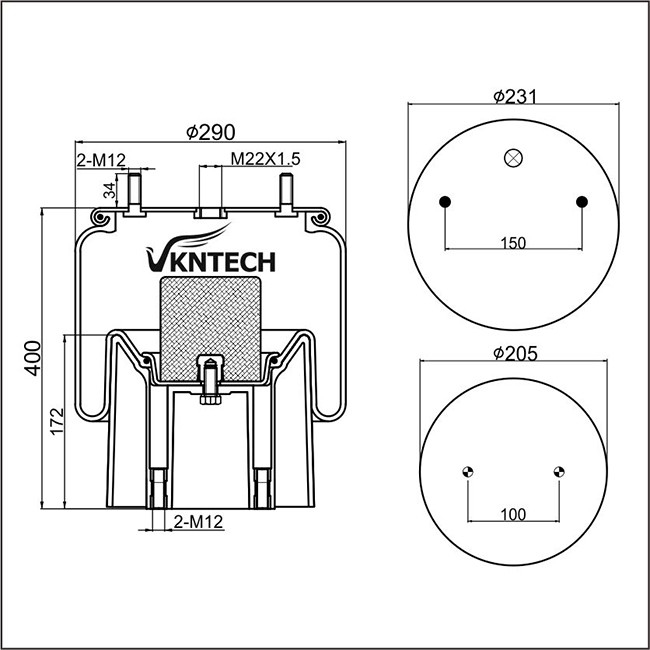 R.O.R / MERITOR 21221307 Air Bag 4157NP04/ Air Suspension W01M586297/ Truck Spare Parts Air Bags